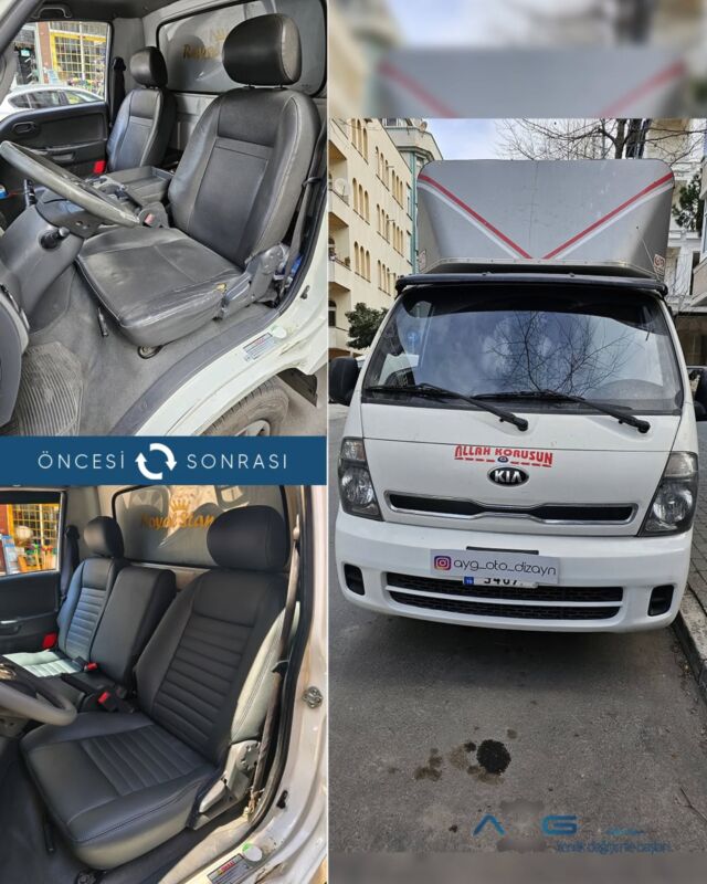 Kia Bongo Öncesi-Sonrası
Araç sahibine iyi günlerde kullanmasını diliyoruz.🤗

✅Araçta yapılan işlemler:
➡️Koltuk Kaplama
➡️Kapı Döşemesi Kaplama
➡️Tavan Kaplama
➡️Direksiyon Kaplama 

💰Fiyat almak için; 0534 968 60 07

Yenilik değişimle başlar!
#kiabongo #aygotodizayn #otodöşeme #starlight ________________________________________________
🚘 Ayg Oto Dizayn - Profesyonel Oto Deri Döşeme
🌎www.aygotodizayn.com
☎ 0534 968 6007
🏢Ambarlı Mah. Balaban Cad.No:21/A Avcılar/İstanbul