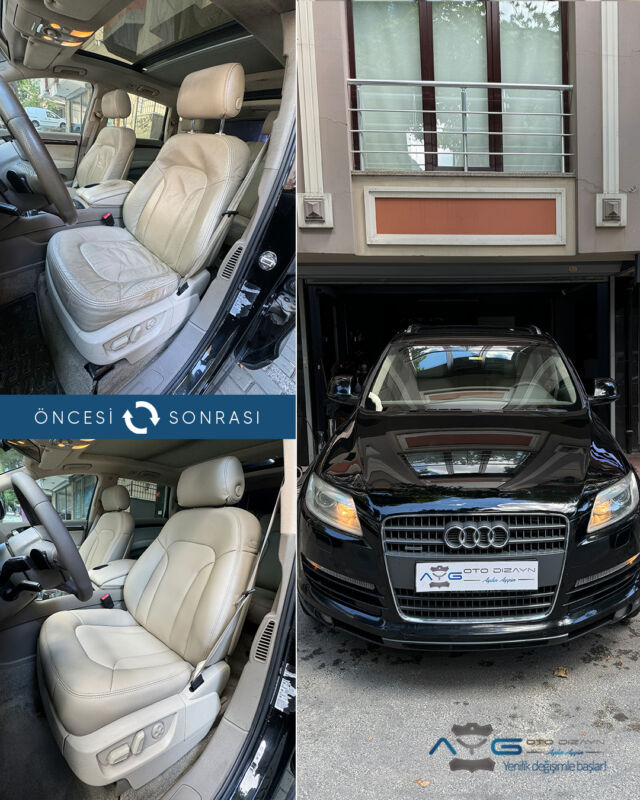 Audi Q7 Öncesi - Sonrası
Araç sahibine iyi günlerde kullanmasını diliyoruz.🤗
✅Araçta yapılan işlemler:
➡️Koltuk Kaplama
➡️Kapı Döşemesi Kaplama
➡️Direksiyon Kaplama
➡️Tavan Kaplama Kaplama
➡️Plastik Aksam Boyama

💰Fiyat almak için; 0534 968 60 07

Yenilik değişimle başlar!
#audiq7  #aygotodizayn #otodöşeme #starlight ________________________________________________
🚘 Ayg Oto Dizayn - Profesyonel Oto Deri Döşeme
🌎www.aygotodizayn.com
☎ 0534 968 6007
🏢Ambarlı Mah. Balaban Cad.No:21/A Avcılar/İstanbul
