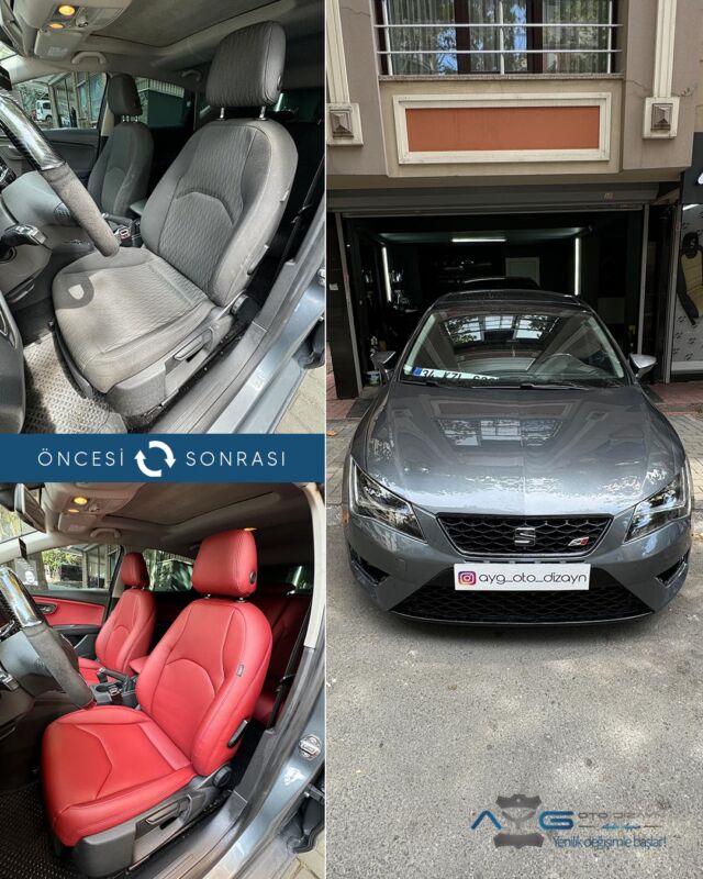 Seat Leon Öncesi - Sonrası
Araç sahibine iyi günlerde kullanmasını diliyoruz.🤗

✅Araçta yapılan işlemler:
➡️Koltuk Deri Döşeme
➡️Kapı Döşeme

💰Fiyat almak için; 0534 968 60 07

Yenilik değişimle başlar!
#seatleon  #aygotodizayn #otodöşeme #starlight 
 ________________________________________________
🚘 Ayg Oto Dizayn - Profesyonel Oto Deri Döşeme
🌎www.aygotodizayn.com
☎ 0534 968 6007
🏢Ambarlı Mah. Balaban Cad.No:21/A Avcılar/İstanbul