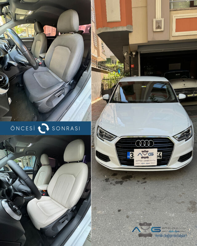 Audi A3 Öncesi - Sonrası
Araç sahibine iyi günlerde kullanmasını diliyoruz.🤗

✅Araçta yapılan işlemler:
➡️Koltuk Kaplama
➡️Kapı Döşemesi Kaplama
➡️Direksiyon Kaplama

💰Fiyat almak için; 0534 968 60 07

Yenilik değişimle başlar!
#audia3 #aygotodizayn #otodöşeme #starlight ________________________________________________
🚘 Ayg Oto Dizayn - Profesyonel Oto Deri Döşeme
🌎www.aygotodizayn.com
☎ 0534 968 6007
🏢Ambarlı Mah. Balaban Cad.No:21/A Avcılar/İstanbul
