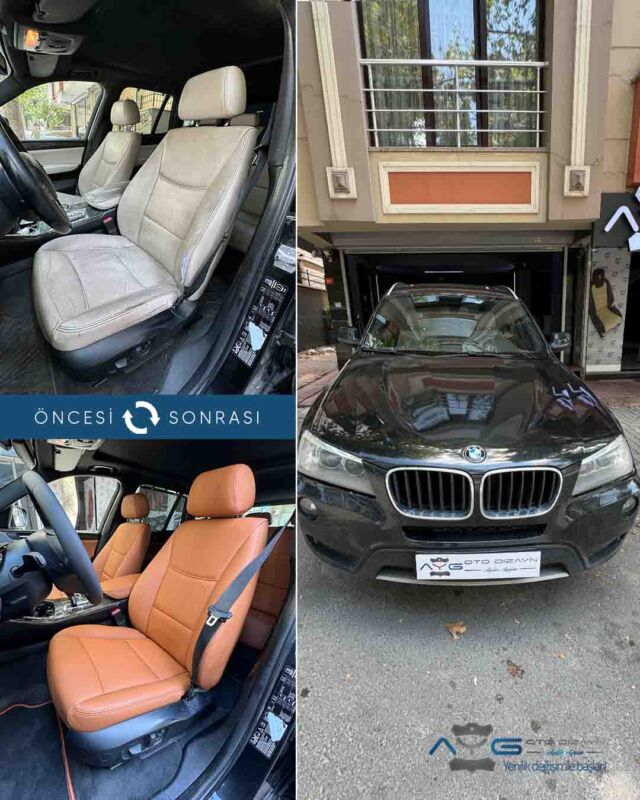 Bmw X3 Serisi Öncesi - Sonrası
Araç sahibine iyi günlerde kullanmasını diliyoruz.🤗

✅Araçta yapılan işlemler:
➡️Koltuk Kaplama
➡️Kapı Döşemesi Kaplama
➡️Direksiyon Kaplama
➡️Araca özel Paspas

💰Fiyat almak için; 0534 968 60 07

Yenilik değişimle başlar!
#bmwx3  #aygotodizayn #otodöşeme #starlight ________________________________________________
🚘 Ayg Oto Dizayn - Profesyonel Oto Deri Döşeme
🌎www.aygotodizayn.com
☎ 0534 968 6007
🏢Ambarlı Mah. Balaban Cad.No:21/A Avcılar/İstanbul