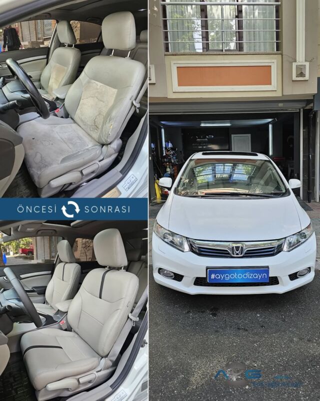 Honda Civic Öncesi-Sonrası
Araç sahibine iyi günlerde kullanmasını diliyoruz.🤗

✅Araçta yapılan işlemler:
➡️Koltuk Kaplama
➡️Kapı Döşemesi Kaplama
➡️Direksiyon Kaplama 

💰Fiyat almak için; 0534 968 60 07

Yenilik değişimle başlar!
#hondacivic #aygotodizayn #otodöşeme #starlight ________________________________________________
🚘 Ayg Oto Dizayn - Profesyonel Oto Deri Döşeme
🌎www.aygotodizayn.com
☎ 0534 968 6007
🏢Ambarlı Mah. Balaban Cad.No:21/A Avcılar/İstanbul