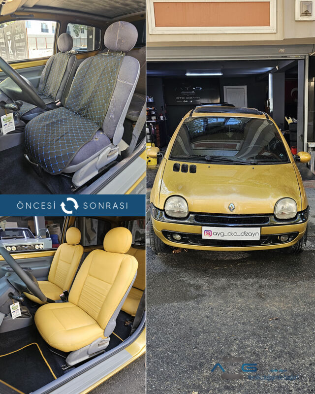Renault Twingo Öncesi - Sonrası
Araç sahibine iyi günlerde kullanmasını diliyoruz.🤗
✅Araçta yapılan işlemler:
➡️Koltuk Döşeme
➡️Plastik Aksam Boyama
➡️Direksiyon Kaplama
💰Fiyat almak için; 0534 968 60 07
Yenilik değişimle başlar!
#renaulttwingo  #aygotodizayn #otodöşeme #starlight _______________________________________________
🚘 Ayg Oto Dizayn - Profesyonel Oto Deri Döşeme
🌎www.aygotodizayn.com
☎ 0534 968 6007
🏢Ambarlı Mah. Balaban Cad.No:21/A Avcılar/İstanbul