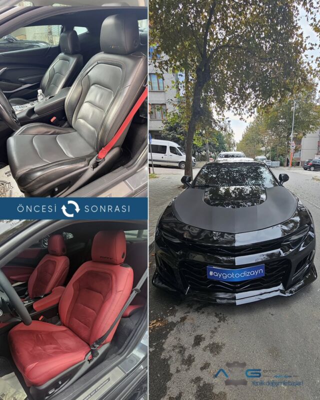 Chevrolet Camaro Öncesi - Sonrası
Araç sahibine iyi günlerde kullanmasını diliyoruz.🤗

✅Araçta yapılan işlemler:
➡️Koltuk Döşeme 
➡️Kapı Döşemesi Kaplama
➡️Direksiyon Kaplama
➡️Emniyet Kemeri Değişimi

💰Fiyat almak için; 0534 968 60 07
Yenilik değişimle başlar!
_______________________________________________
🚘 Ayg Oto Dizayn - Profesyonel Oto Deri Döşeme
🌎www.aygotodizayn.com
☎ 0534 968 6007
🏢Ambarlı Mah. Balaban Cad.No:21/A Avcılar/İstanbul