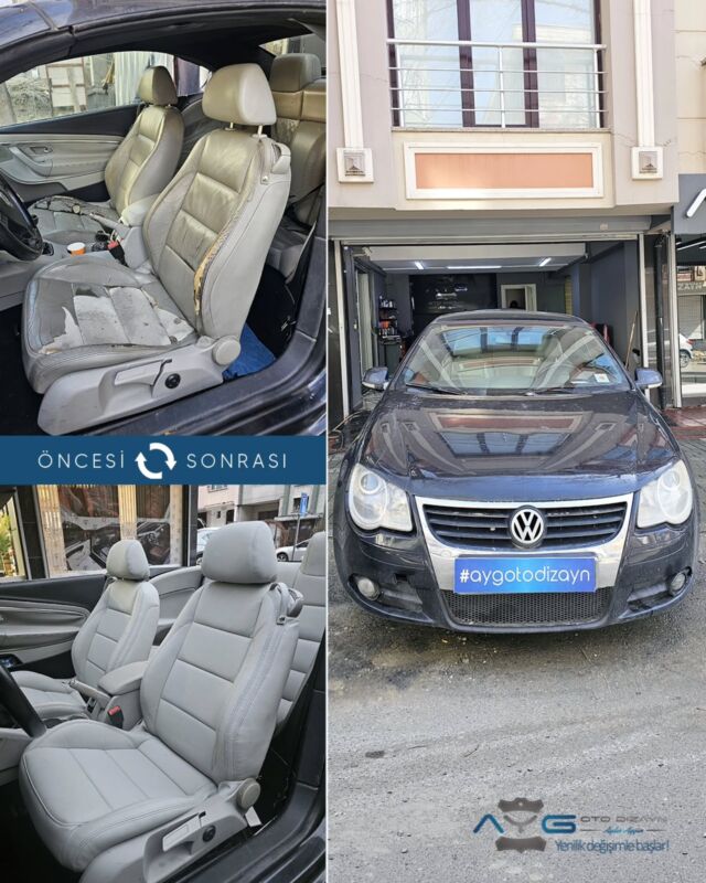 Volkswagen EOS Öncesi - Sonrası
Araç sahibine iyi günlerde kullanmasını diliyoruz.🤗

✅Araçta yapılan işlemler:
➡️Koltuk Döşeme 
➡️Kapı Döşemesi Kaplama ( Arka Kapılar )

💰Fiyat almak için; 0534 968 60 07
Yenilik değişimle başlar!
_______________________________________________
🚘 Ayg Oto Dizayn - Profesyonel Oto Deri Döşeme
🌎www.aygotodizayn.com
☎ 0534 968 6007
🏢Ambarlı Mah. Balaban Cad.No:21/A Avcılar/İstanbul
