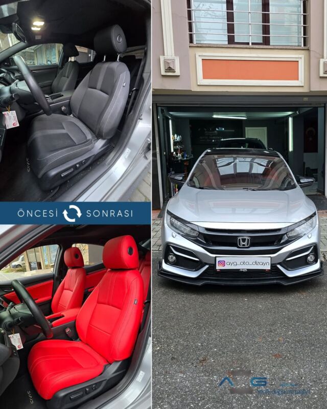 Honda Civic Öncesi-Sonrası
Araç sahibine iyi günlerde kullanmasını diliyoruz.🤗

✅Araçta yapılan işlemler:
➡️Koltuk Kaplama
➡️Kapı Döşemesi Kaplama

💰Fiyat almak için; 0534 968 60 07

Yenilik değişimle başlar!
#hondacivic #aygotodizayn #otodöşeme #starlight ________________________________________________
🚘 Ayg Oto Dizayn - Profesyonel Oto Deri Döşeme
🌎www.aygotodizayn.com
☎ 0534 968 6007
🏢Ambarlı Mah. Balaban Cad.No:21/A Avcılar/İstanbul