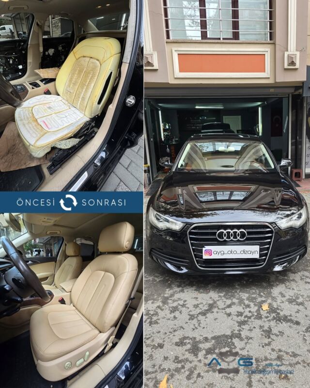 Audi A6 Öncesi-Sonrası
Araç sahibine iyi günlerde kullanmasını diliyoruz.🤗

✅Araçta yapılan işlemler:
➡️Koltuk Kaplama
➡️Kapı Döşemesi Kaplama
➡️Plastik Aksam Boyama
➡️Detaylı iç temizlik

💰Fiyat almak için; 0534 968 60 07

Yenilik değişimle başlar!
#audia6 #aygotodizayn #otodöşeme #starlight ________________________________________________
🚘 Ayg Oto Dizayn - Profesyonel Oto Deri Döşeme
🌎www.aygotodizayn.com
☎ 0534 968 6007
🏢Ambarlı Mah. Balaban Cad.No:21/A Avcılar/İstanbul