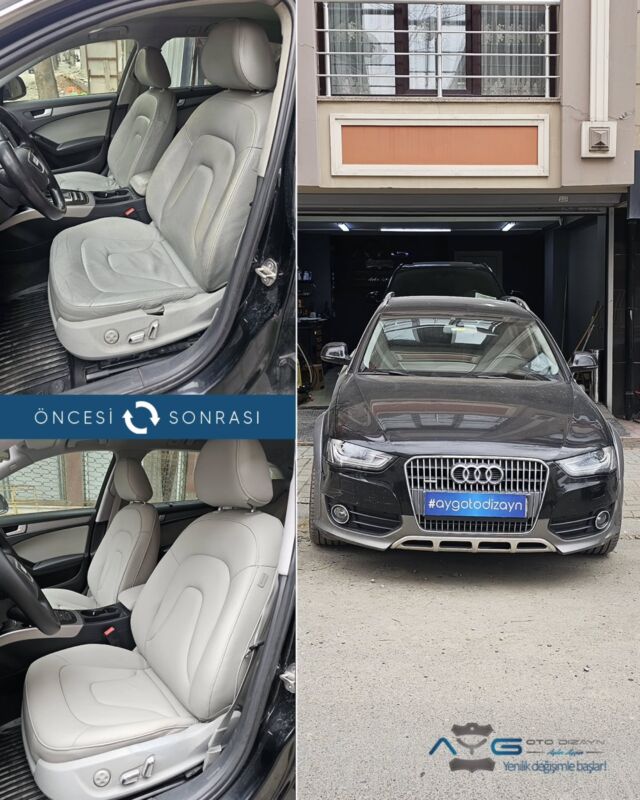 Audi A4 Öncesi - Sonrası
Araç sahibine iyi günlerde kullanmasını diliyoruz.🤗

✅Araçta yapılan işlemler:
➡️Koltuk Döşeme 
➡️Kapı Döşemesi Kaplama
➡️Direksiyon Kaplama
➡️Tavan Kaplama

💰Fiyat almak için; 0534 968 60 07
Yenilik değişimle başlar!
_______________________________________________
🚘 Ayg Oto Dizayn - Profesyonel Oto Deri Döşeme
🌎www.aygotodizayn.com
☎ 0534 968 6007
🏢Ambarlı Mah. Balaban Cad.No:21/A Avcılar/İstanbul
