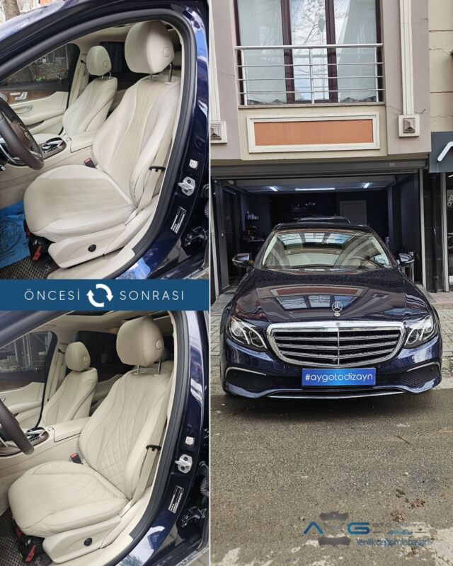 Mercedes E Serisi Öncesi - Sonrası
Araç sahibine iyi günlerde kullanmasını diliyoruz.🤗

✅Araçta yapılan işlemler:
➡️Koltuk Döşeme 

💰Fiyat almak için; 0534 968 60 07
Yenilik değişimle başlar!
_______________________________________________
🚘 Ayg Oto Dizayn - Profesyonel Oto Deri Döşeme
🌎www.aygotodizayn.com
☎ 0534 968 6007
🏢Ambarlı Mah. Balaban Cad.No:21/A Avcılar/İstanbul