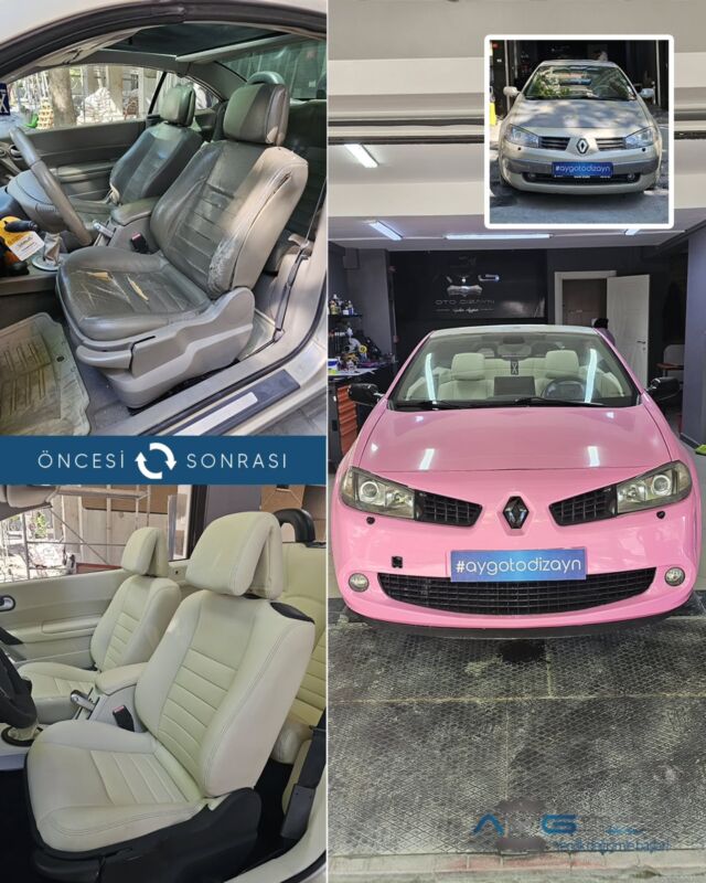 Renault Megane Cabrio Öncesi - Sonrası
Araç sahibine iyi günlerde kullanmasını diliyoruz.🤗

✅Araçta yapılan işlemler:
➡️Koltuk Döşeme
➡️Kapı Döşemesi Kaplama
➡️Taban Halısı Kaplama
➡️Direksiyon Kaplama
➡️5 Kemer Yenileme
➡️Plastik Aksam Boyama

💰Fiyat almak için; 0534 968 60 07
Yenilik değişimle başlar!
_______________________________________________
🚘 Ayg Oto Dizayn - Profesyonel Oto Deri Döşeme
🌎www.aygotodizayn.com
☎ 0534 968 6007
🏢Ambarlı Mah. Balaban Cad.No:21/A Avcılar/İstanbul