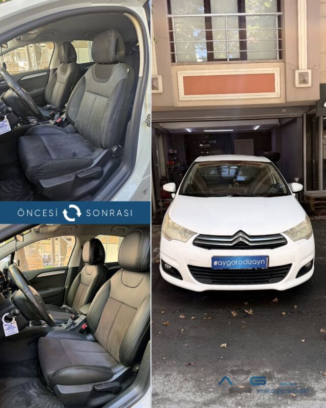 Citroen C4 Öncesi - Sonrası
Araç sahibine iyi günlerde kullanmasını diliyoruz.🤗

✅Araçta yapılan işlemler:
➡️Koltuk Döşeme

💰Fiyat almak için; 0534 968 60 07
Yenilik değişimle başlar!
_______________________________________________
🚘 Ayg Oto Dizayn - Profesyonel Oto Deri Döşeme
🌎www.aygotodizayn.com
☎ 0534 968 6007
🏢Ambarlı Mah. Balaban Cad.No:21/A Avcılar/İstanbul