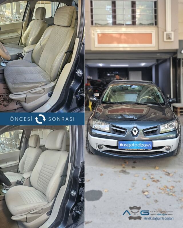 Renault Megane Öncesi - Sonrası
Araç sahibine iyi günlerde kullanmasını diliyoruz.🤗

✅Araçta yapılan işlemler:
➡️Koltuk Döşeme
➡️Kapı Döşemesi Kaplama
➡️Tavan Kaplama
➡️Direksiyon Kaplama
➡️Plastik Aksam Boyama

💰Fiyat almak için; 0534 968 60 07
Yenilik değişimle başlar!
_______________________________________________
🚘 Ayg Oto Dizayn - Profesyonel Oto Deri Döşeme
🌎www.aygotodizayn.com
☎ 0534 968 6007
🏢Ambarlı Mah. Balaban Cad.No:21/A Avcılar/İstanbul