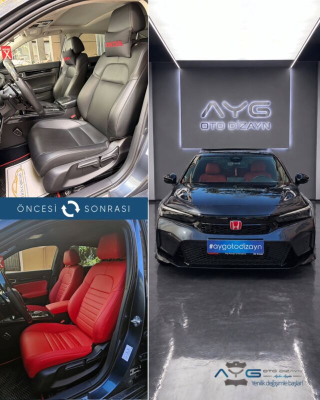 Honda Civic Öncesi - Sonrası
Araç sahibine iyi günlerde kullanmasını diliyoruz.🤗

✅Araçta yapılan işlemler:
➡️Koltuk Döşeme (Gerçek Deri)
➡️Tavan Döşemesi Renk Değişimi 
➡️Plastik Aksam Boyama
➡️Araç içi Komple Ses Yalıtımı 
➡️Araca Özel Ses Sistemi

💰Fiyat almak için; 0534 968 60 07
Yenilik değişimle başlar!
_______________________________________________
🚘 Ayg Oto Dizayn - Profesyonel Oto Deri Döşeme
🌎www.aygotodizayn.com
☎ 0534 968 6007
🏢Ambarlı Mah. Balaban Cad.No:21/A Avcılar/İstanbul